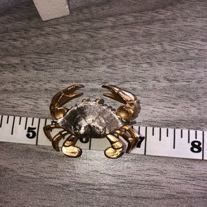 Vintage Two Tone Crab Brooch